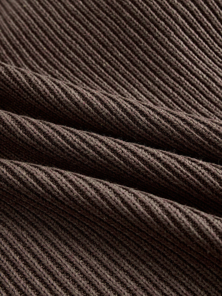 Jaylene  -  שמלת סוודר סרוגה עם צווארון גולף