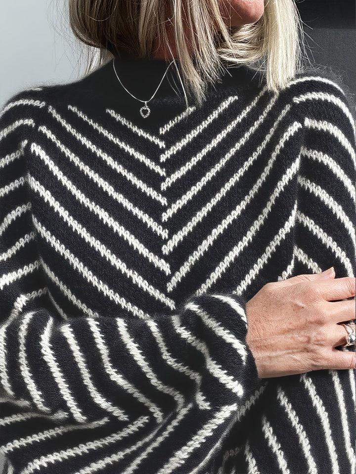 Klarysa - סוודר סרוג קז'ואל עם שרוולים ארוכים