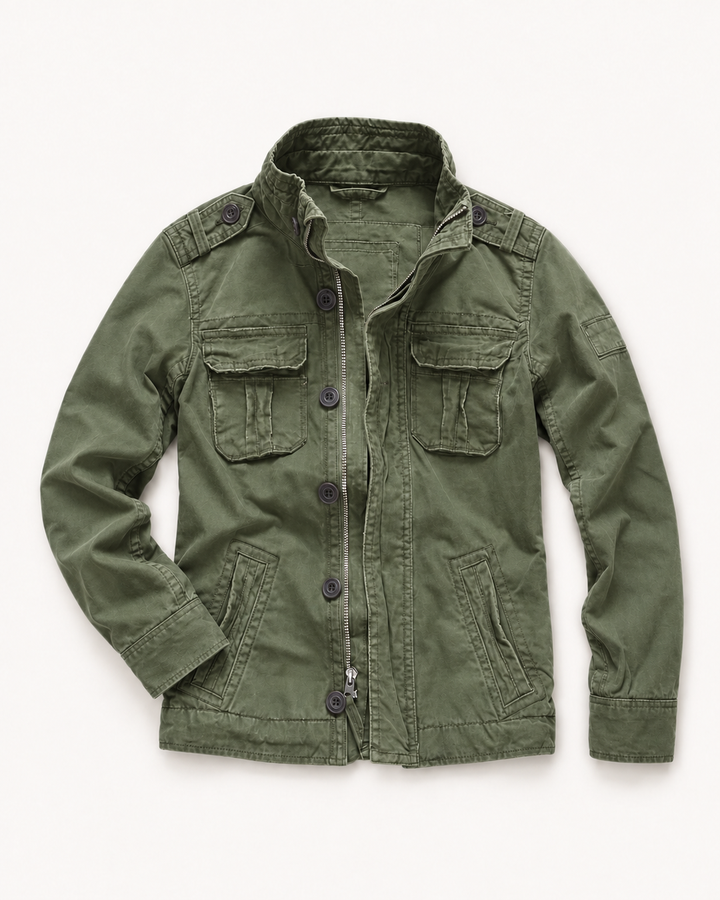 Renzi - Multi Pocket Stand Collar Utility Jacket