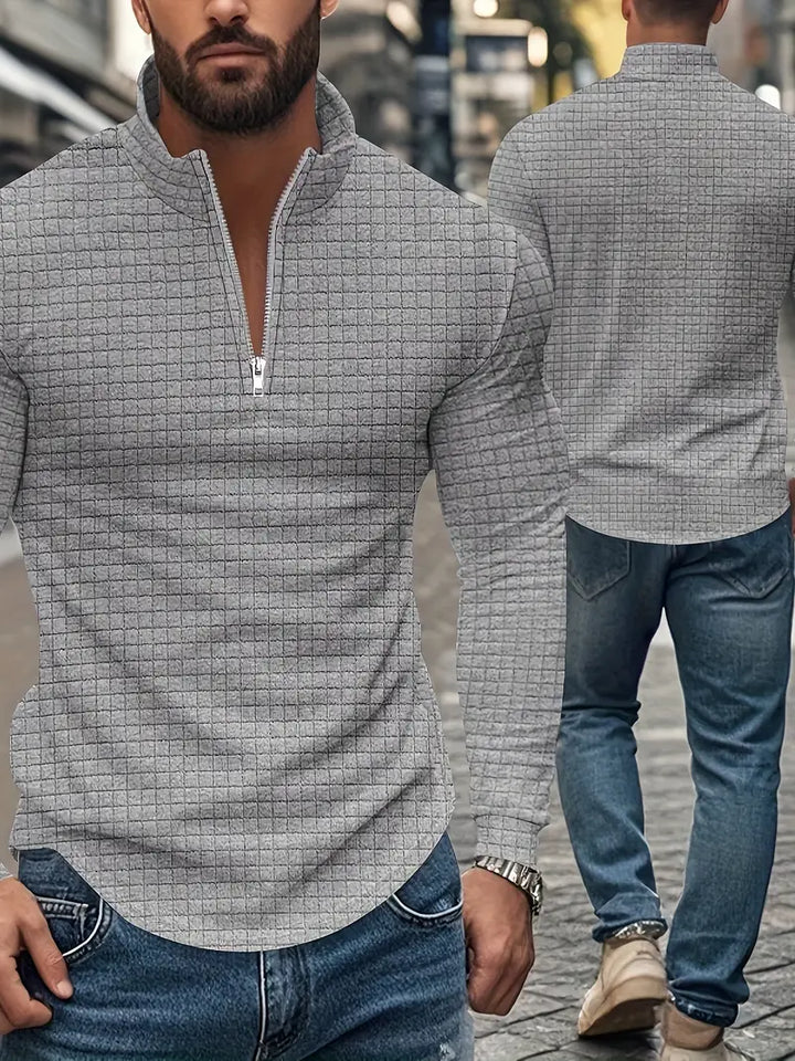 Jarryd - סווטשירט עם שרוולים ארוכים ורוכסן חצי