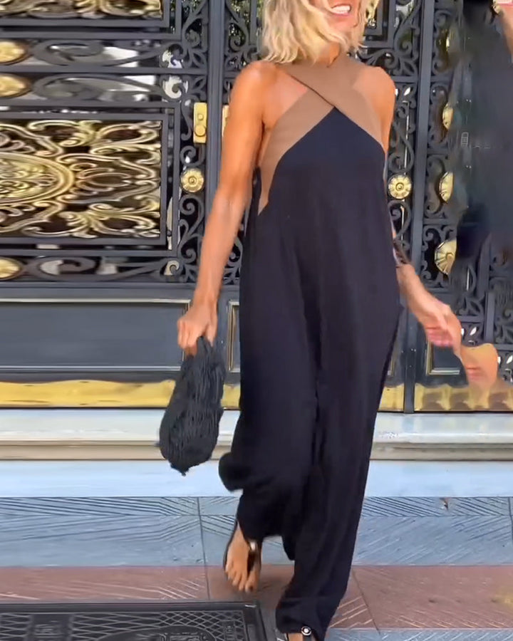 Giana - שמלה אלגנטית ללא גב עם צווארון מוצלב