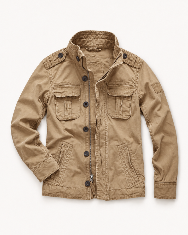 Renzi - Multi Pocket Stand Collar Utility Jacket
