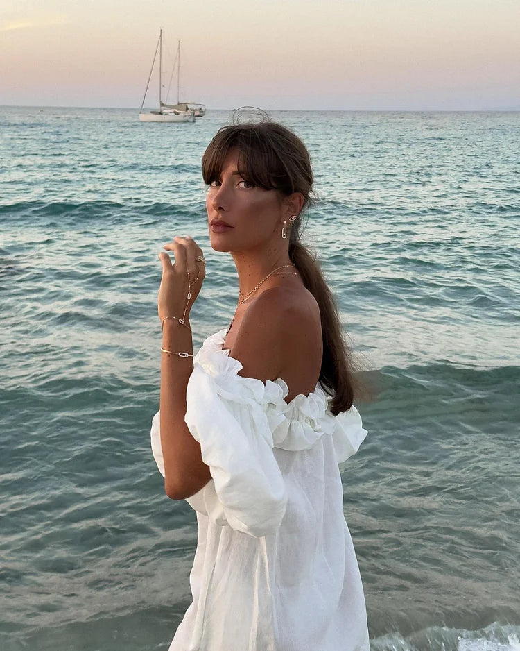 Francisca - שמלת קיץ אלגנטית עם כתפיים חשופות