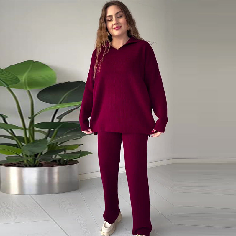 Alyana – סט סלון דו-חלקים סרוג ומחוספס