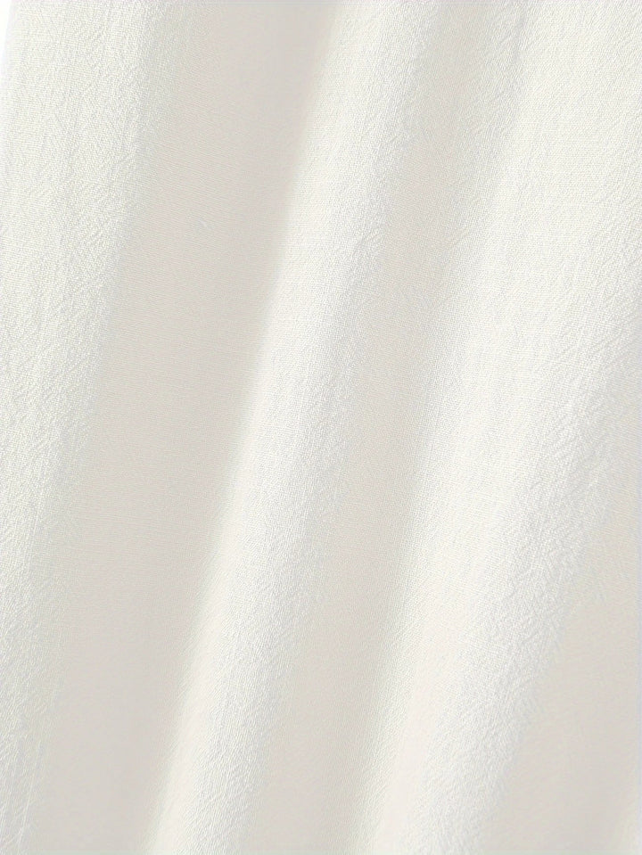 Nerida - חולצת צווארון V אופנתית עם שרוולים קצרים