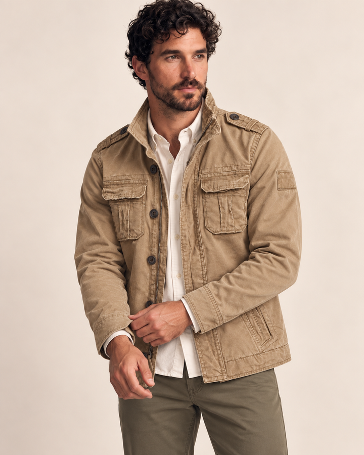 Renzi - Multi Pocket Stand Collar Utility Jacket