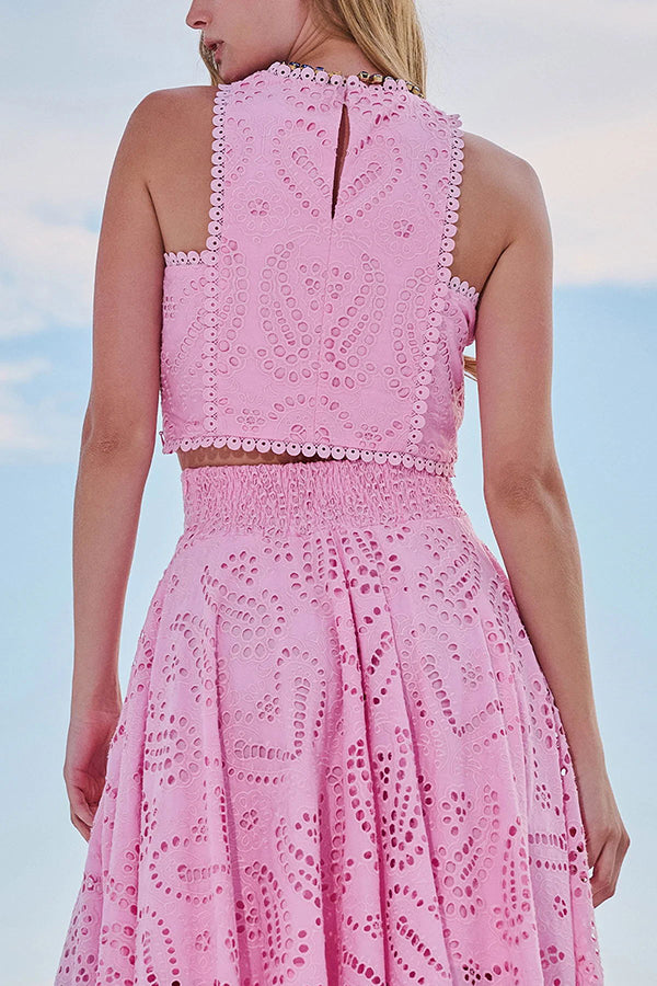 Rosanna - סט תחרה דו-חלקי ללא שרוולים