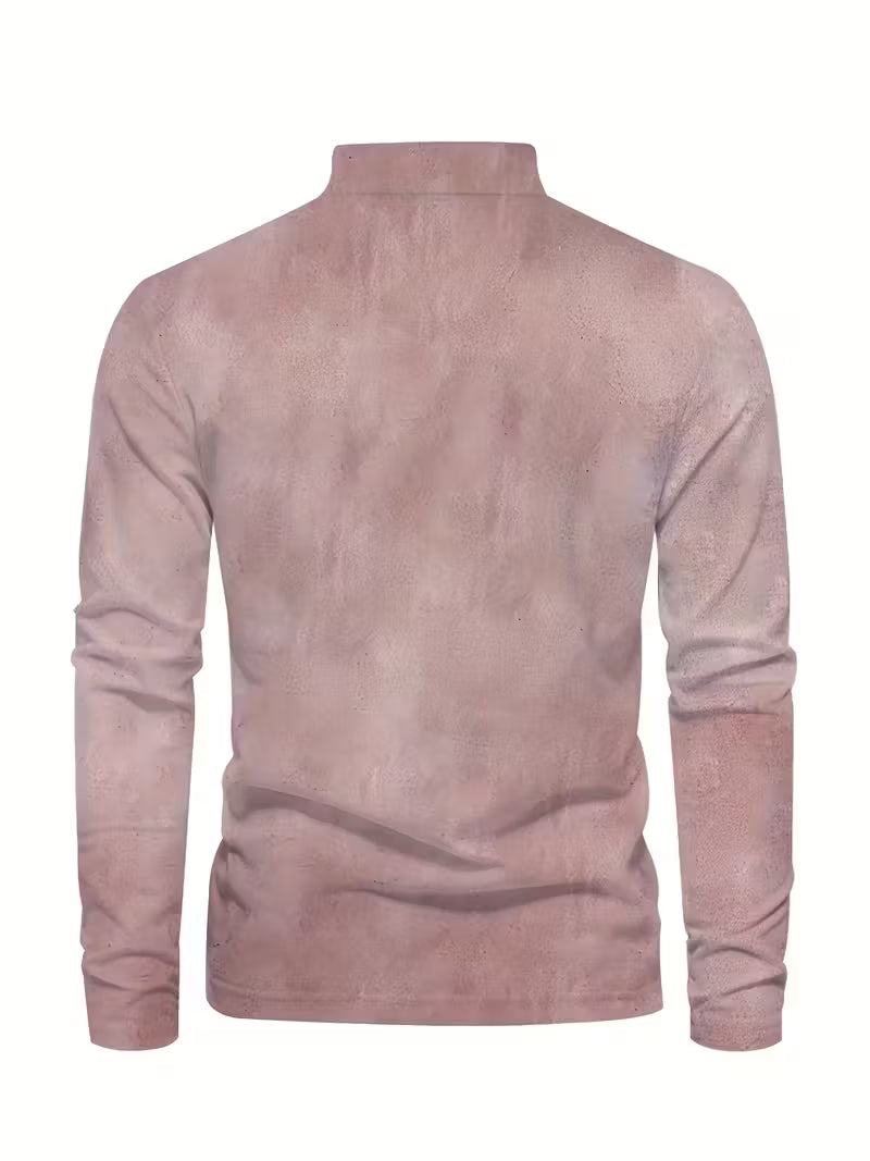 Giles - חולצת דש עם הדפס סירת מפרש תלת-ממדית מסוגננת