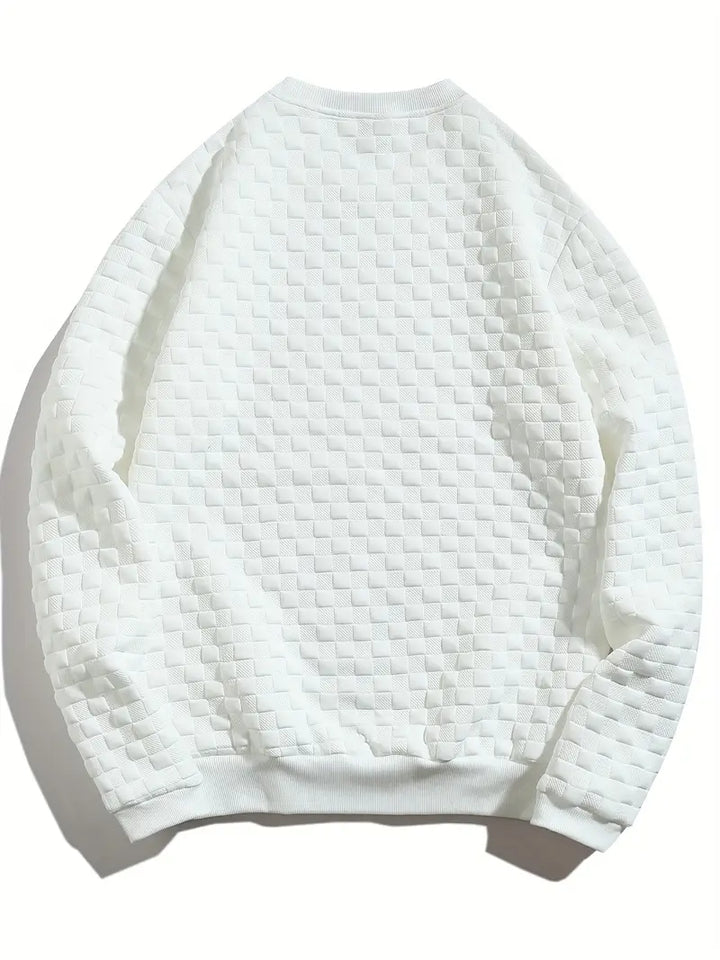 Lister - סוודר משובץ עם שרוולים ארוכים בסגנון קז'ואל