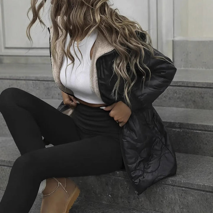 Nayela -  מעיל תרמי עם רוכסן וכובע