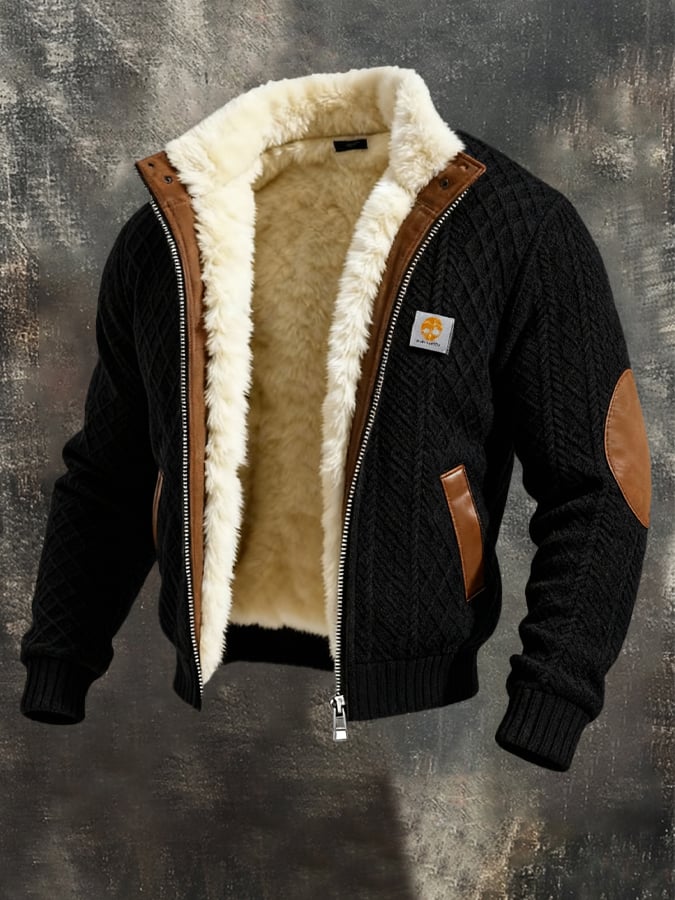 Claudio - ז'קט סרוג במרקם רטרו