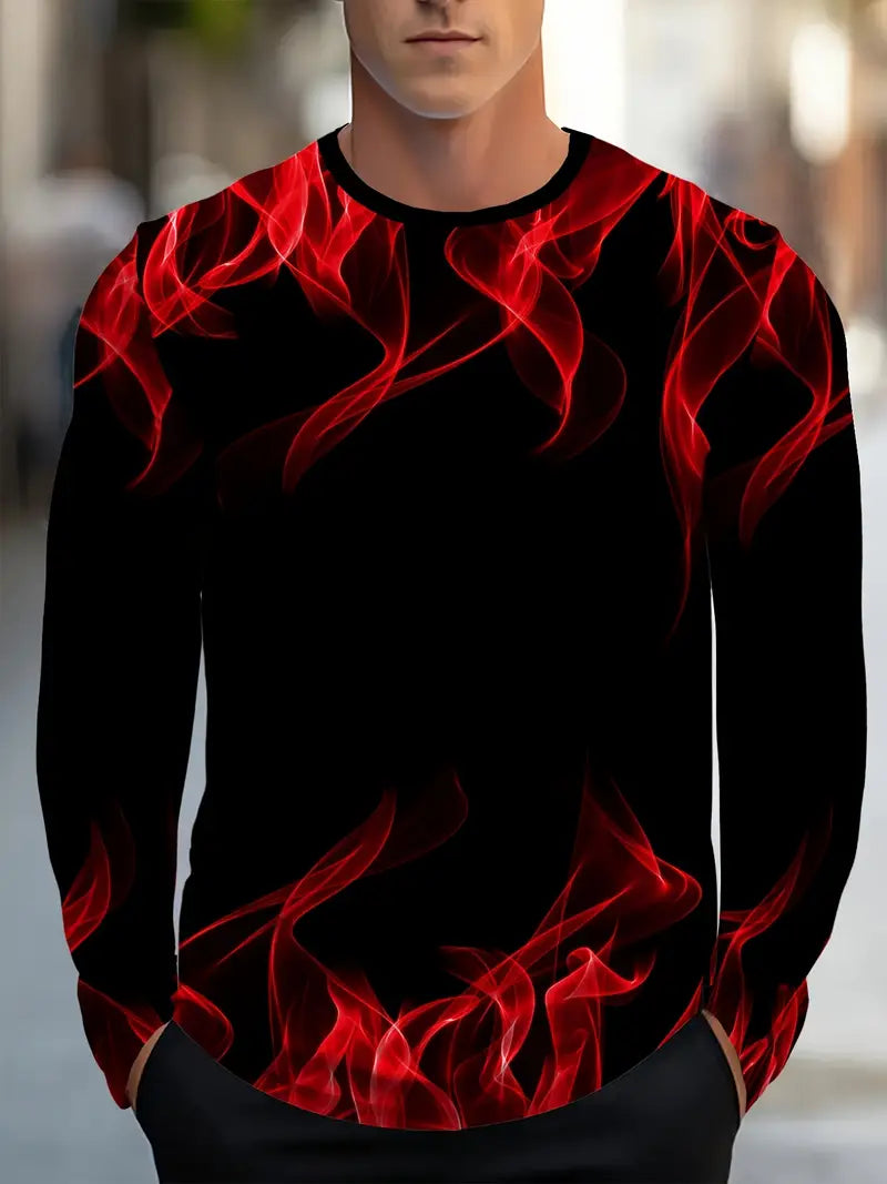 Bartlett - חולצת שרוולים ארוכים קז'ואלית עם צווארון עגול