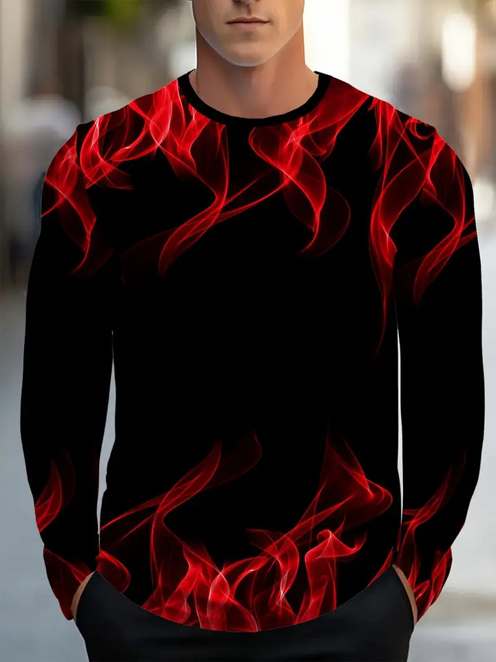 Bartlett - חולצת שרוולים ארוכים קז'ואלית עם צווארון עגול