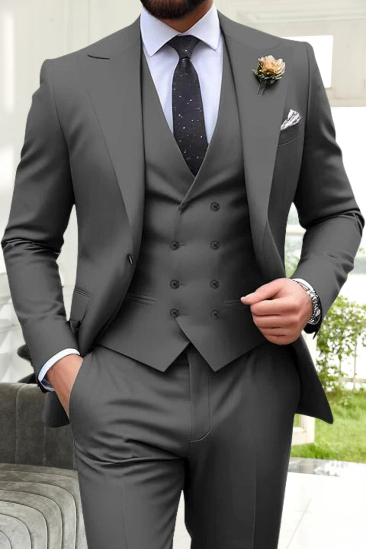 Gremist - חליפות 3 חלקים עם דש מחודד וחתך צר