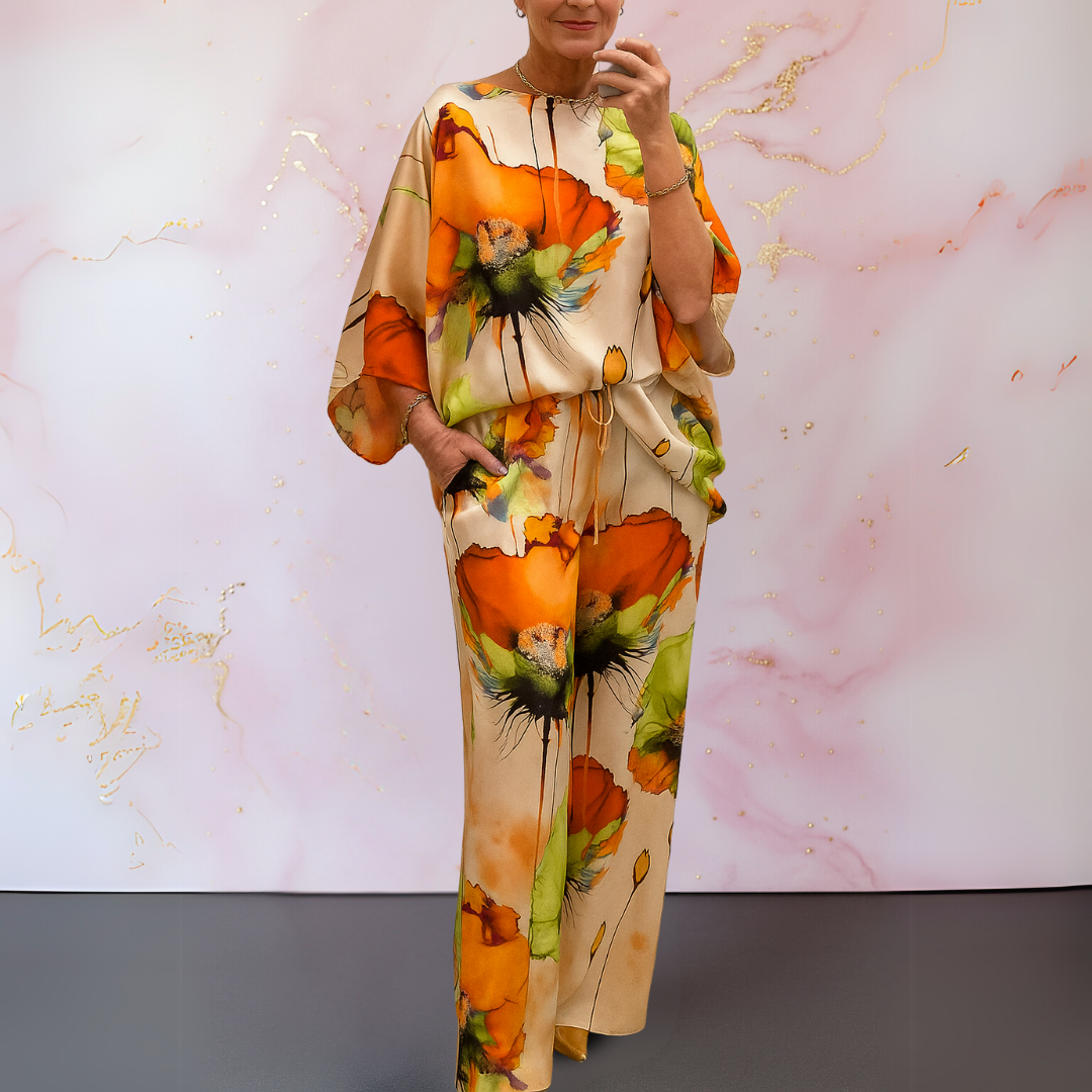 Pelaez - סט אלגנטי מודפס בשני חלקים