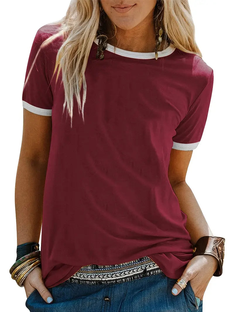 Kisara - חולצת טי שרוול קצר בסגנון קז'ואל