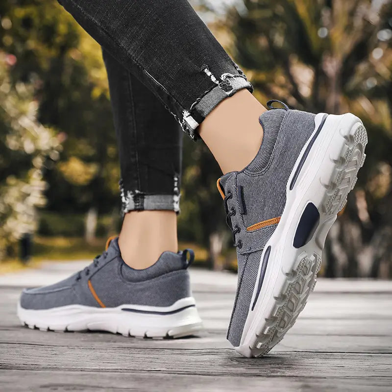 Keidean - נעלי ספורט עם שרוכים מבד קנבס נושם