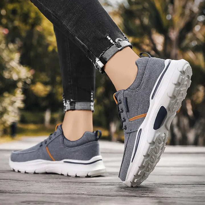 Keidean - נעלי ספורט עם שרוכים מבד קנבס נושם