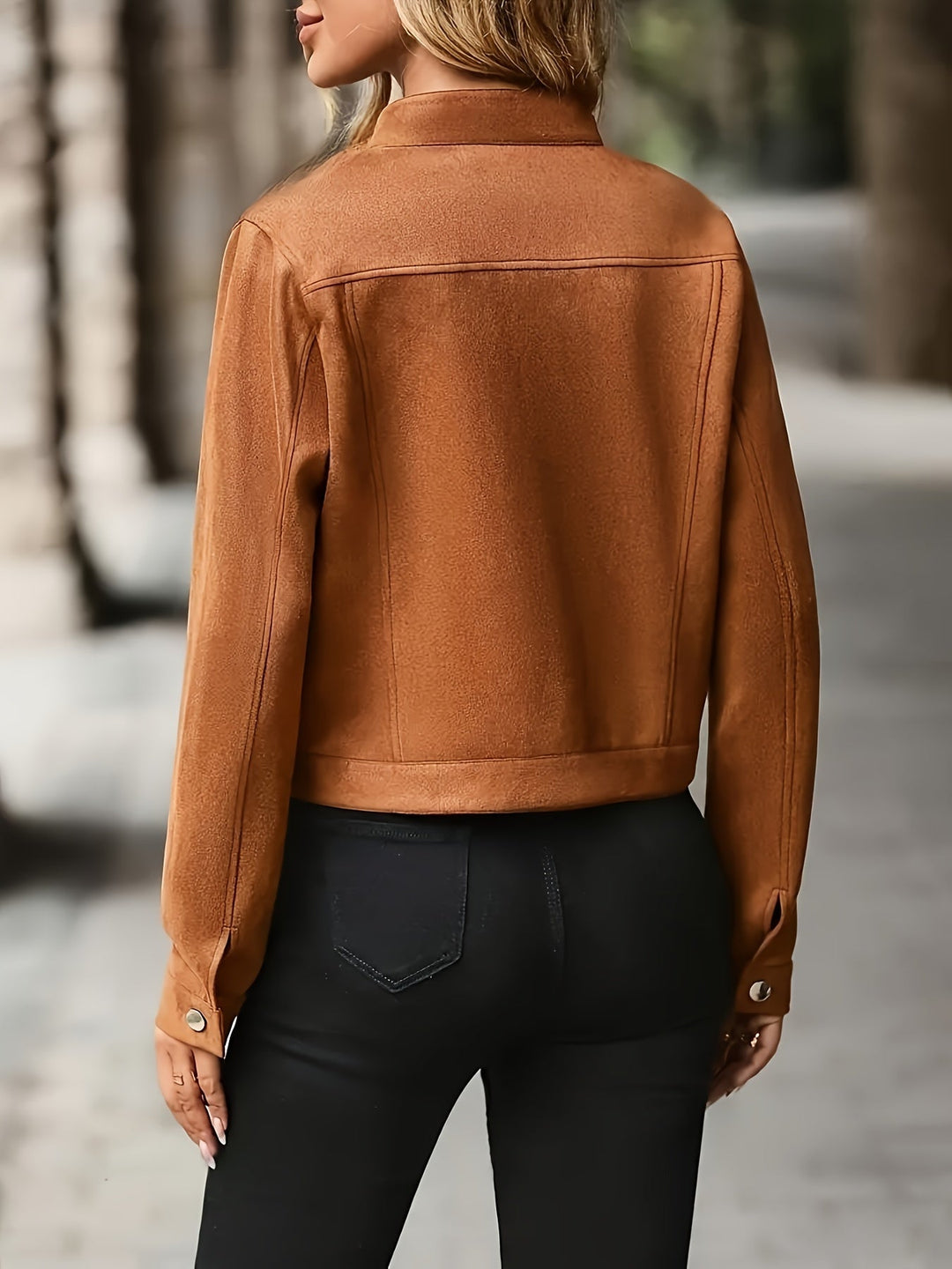 Slavica - ז'קט וינטג' עם שרוולים ארוכים וכפתורים קדמיים