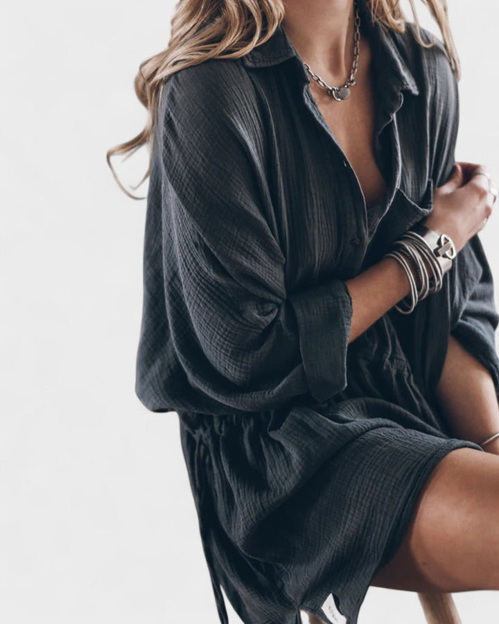 Rosina - שמלת פשתן עם כיס קדמי