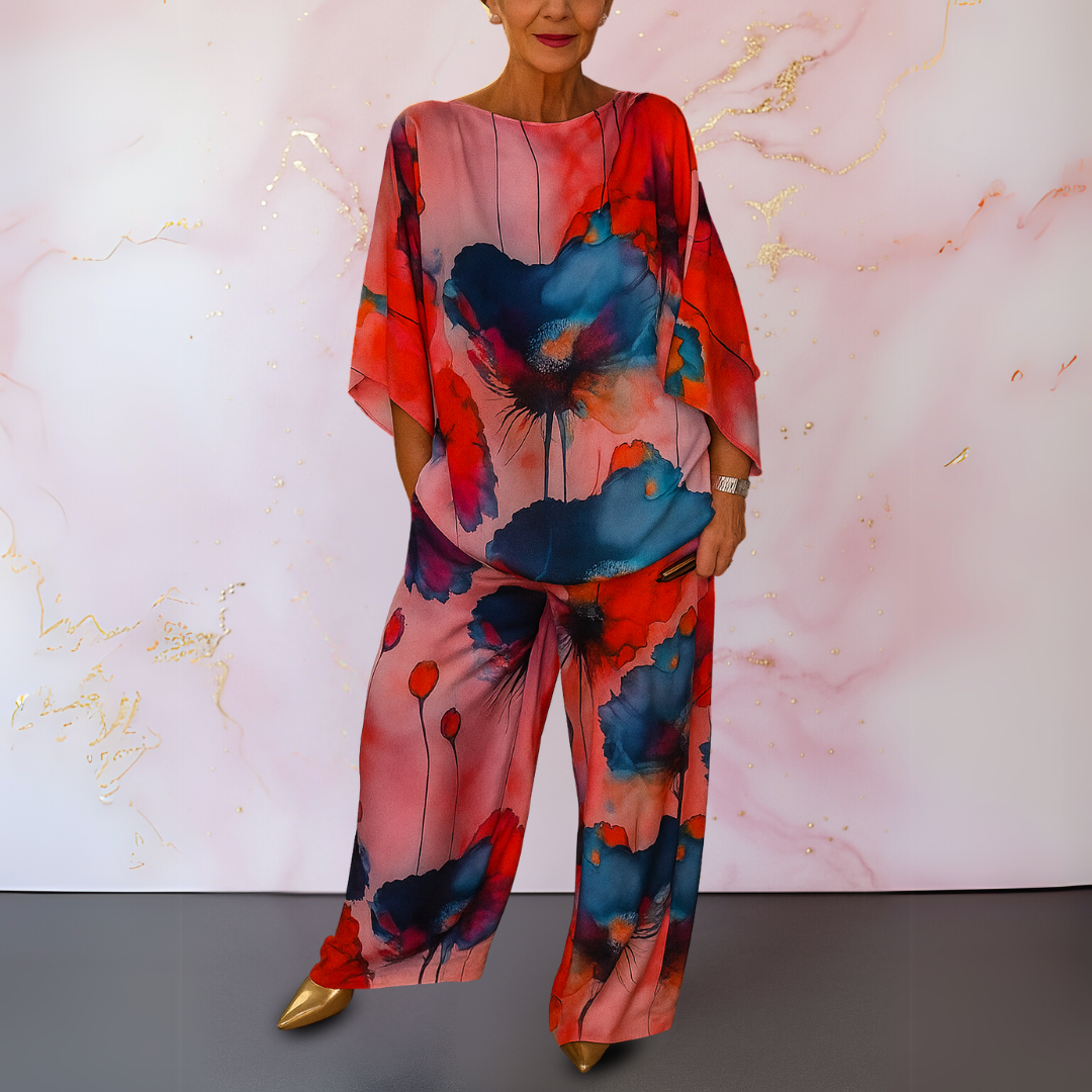 Pelaez - סט אלגנטי מודפס בשני חלקים