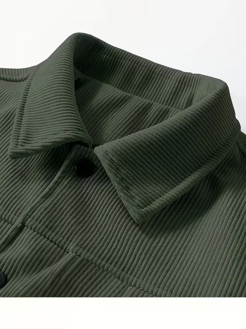 Matthaus - ז'קט קורדרוי עם צווארון וכיסים עם דש