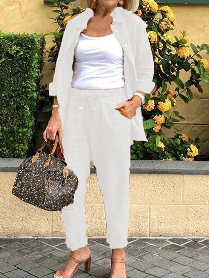 Henna - סט חולצה עם שרוולים ארוכים ומכנסיים