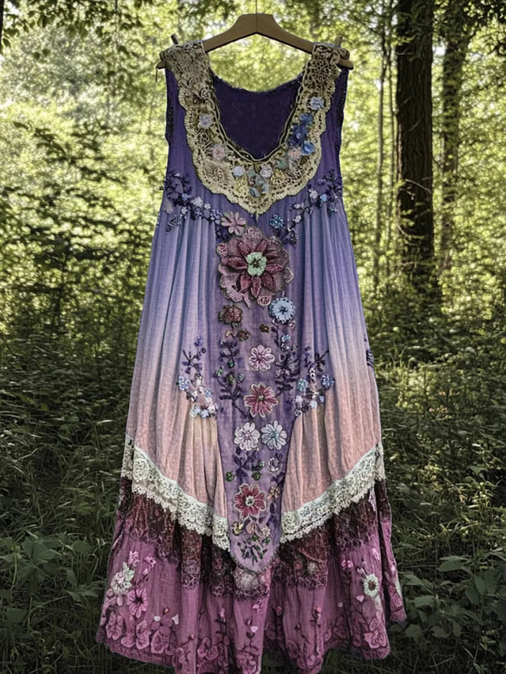 Evabella - שמלת טנק משי פסיפס