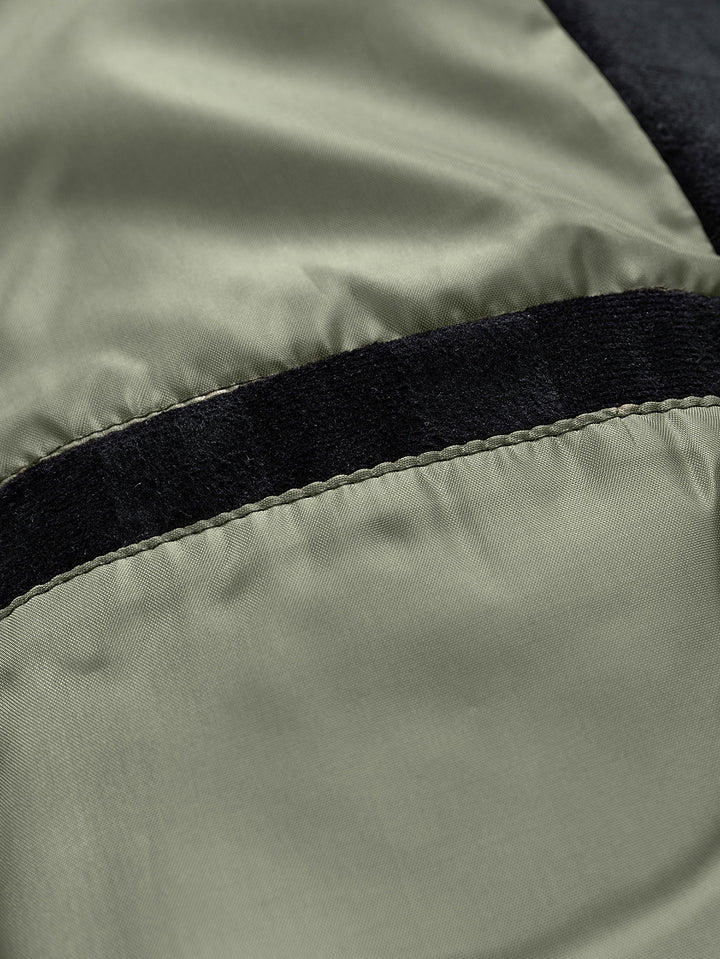 Leander - ז'קט עם כיסים מבד דמוי זמש בהדפס משובץ