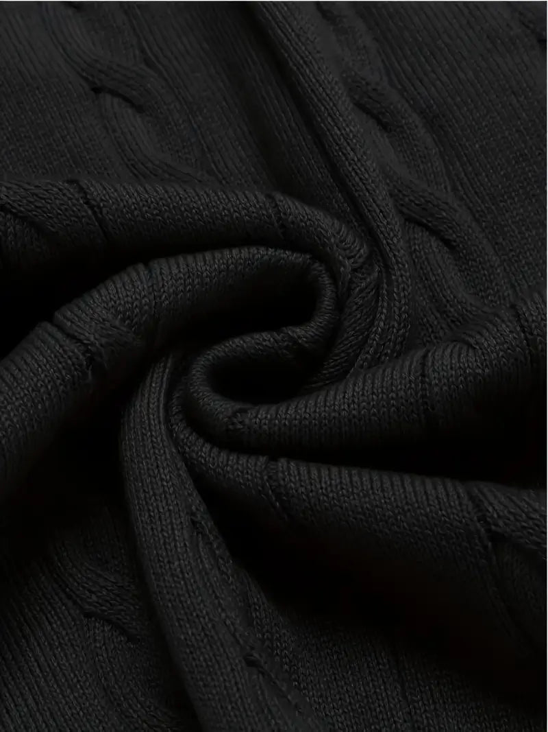 Duane - סוודר סרוג ללא שרוולים עם צווארון V