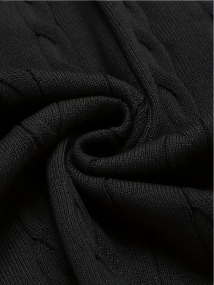 Duane - סוודר סרוג ללא שרוולים עם צווארון V