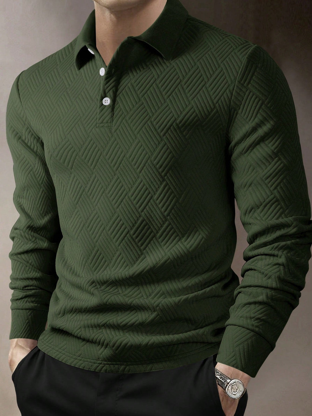 Kenric - חולצת כפתורים קז'ואלית עם מרקם