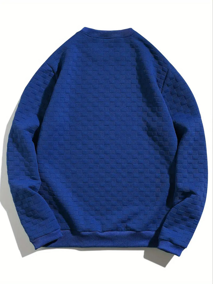 Lister - סוודר משובץ עם שרוולים ארוכים בסגנון קז'ואל