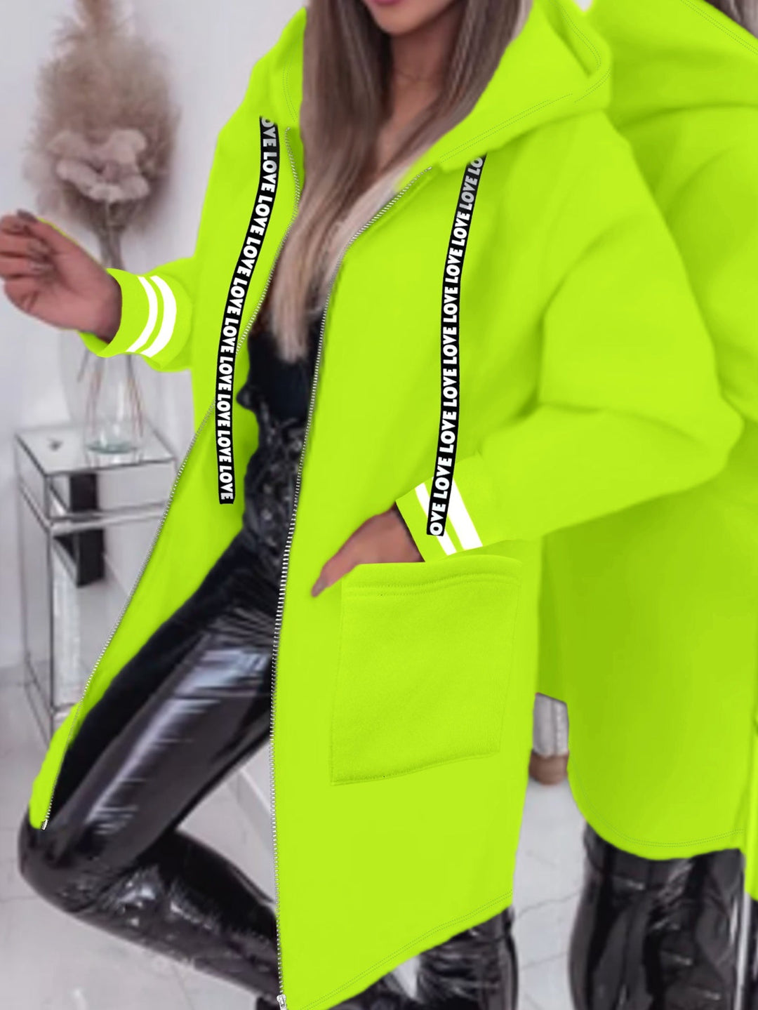 Nicola - ז'קט ארוך עם כיסים בצדדים