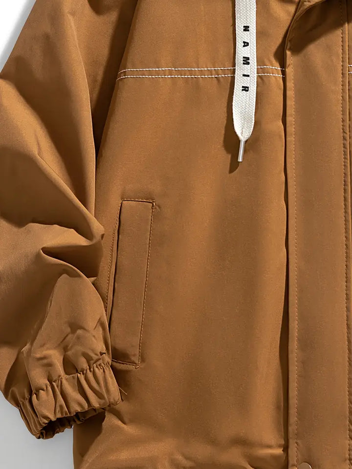 Carson - ז'קט קז'ואל עם קפוצ'ון וכיס