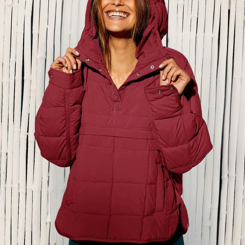 Merve - מעיל פוך אלגנטי עם שרוולים ארוכים