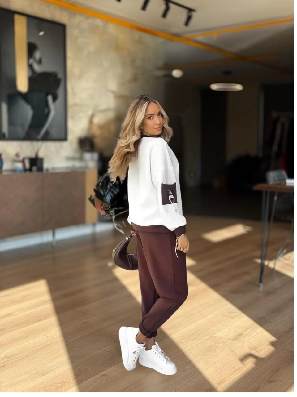 Valene - מכנסיים קז'ואליים עם מותן אלסטית וכיסים