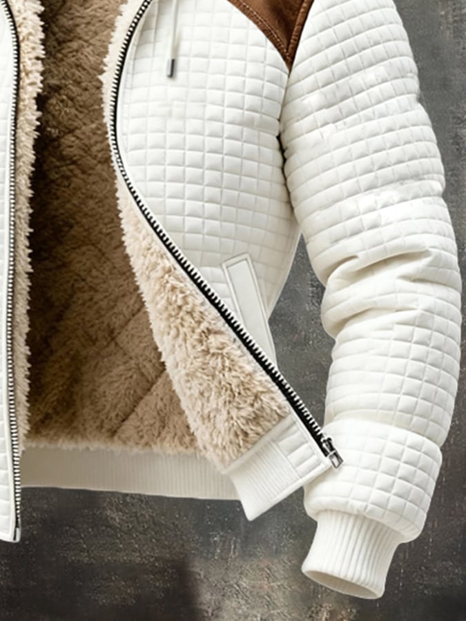 Vikram - מעיל חם בסגנון רטרו עם דוגמת וופל