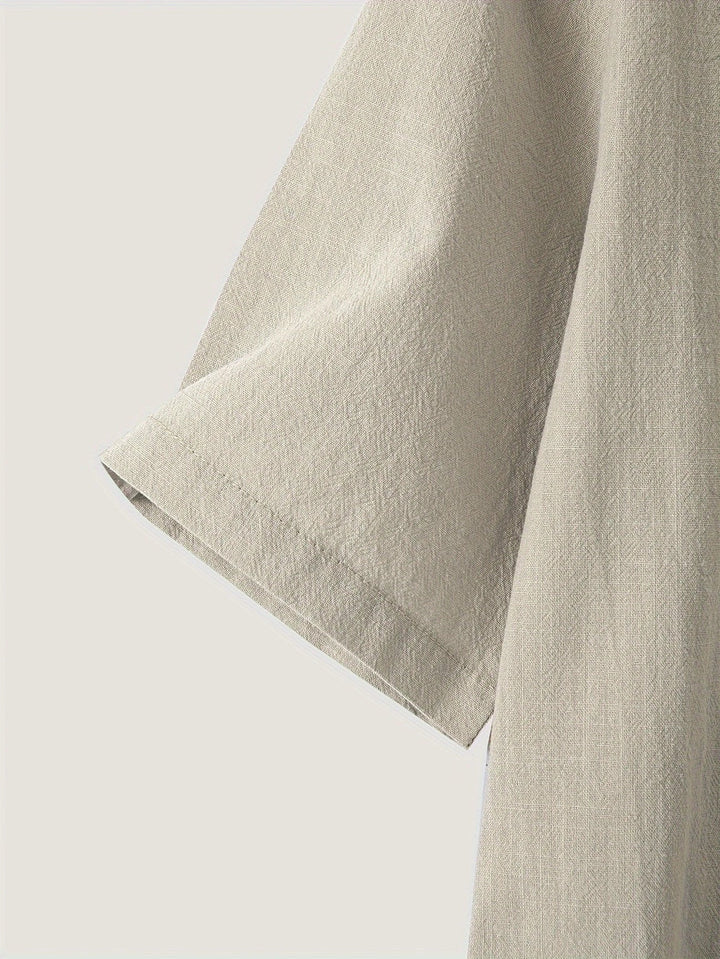 Nerida - חולצת צווארון V אופנתית עם שרוולים קצרים