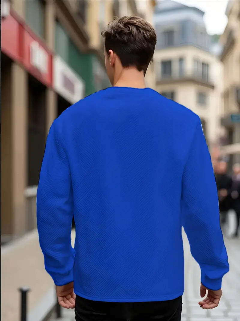 Malinga - סווטשירט עם דפוס גיאומטרי קז'ואלי ושרוולים ארוכים