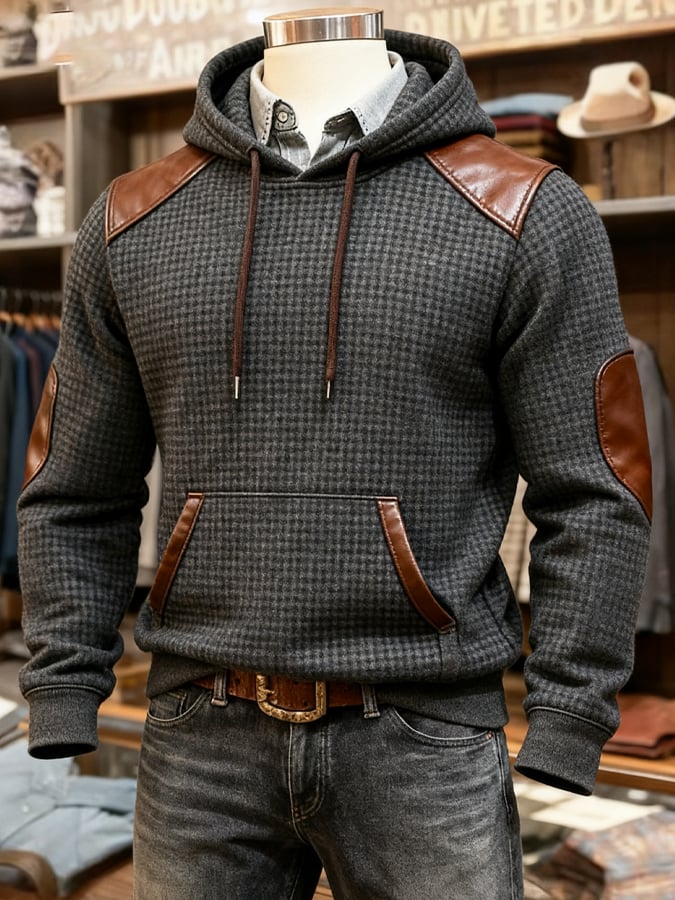 Southee - סווטשירט עם שרוולים ארוכים ועיצוב וופל