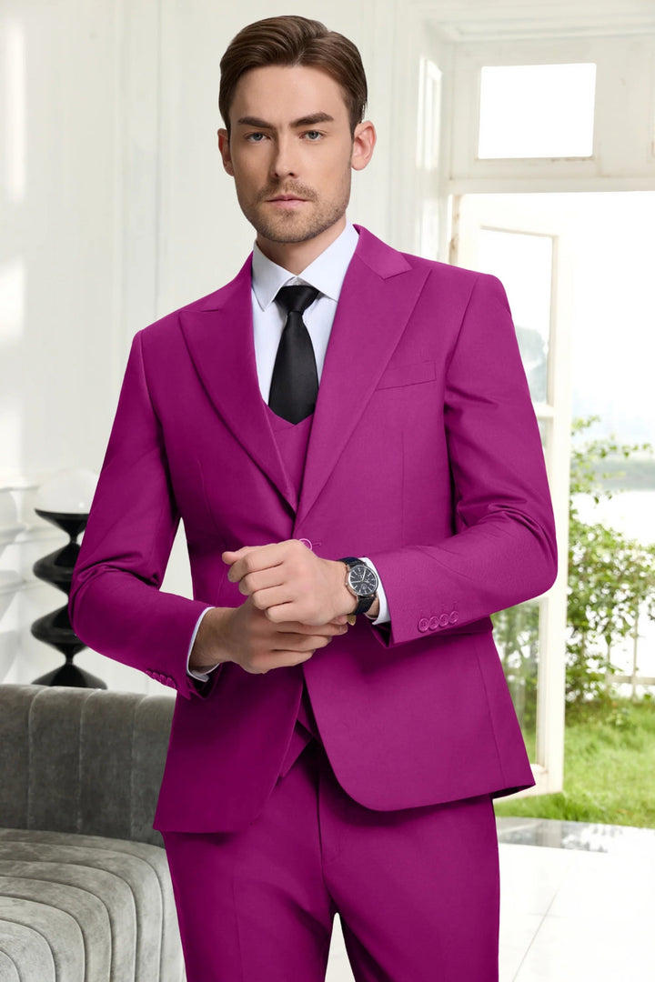 Gremist - חליפות 3 חלקים עם דש מחודד וחתך צר