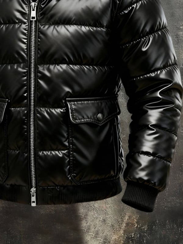 Moussa - מעיל פארקה רטרו עם צווארון פרווה