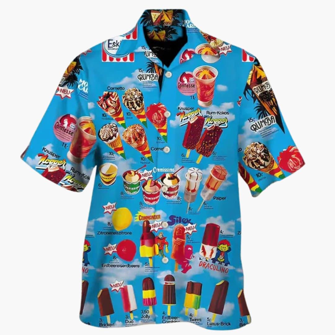 Lubomir - חולצת קיץ אלגנטית עם הדפס גלידה