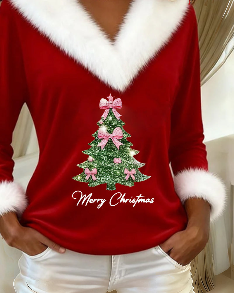 Janika - סוודר חם עם צווארון V לחג המולד