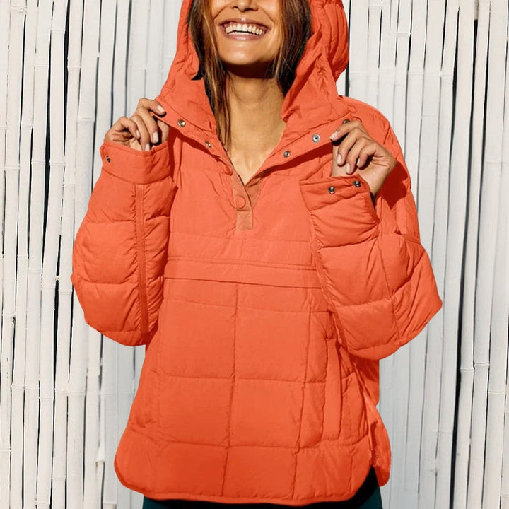 Merve - מעיל פוך אלגנטי עם שרוולים ארוכים