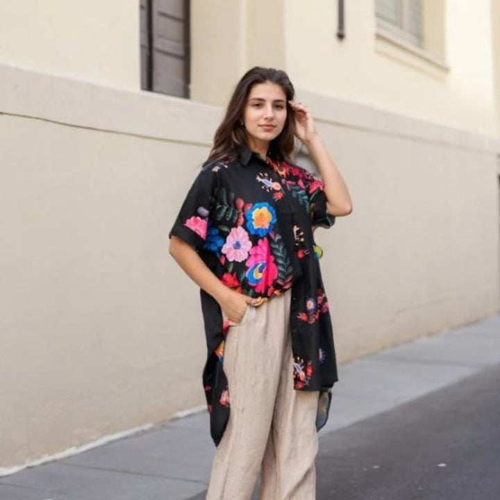 Rossella - חולצה אלגנטית עם הדפס פרחוני