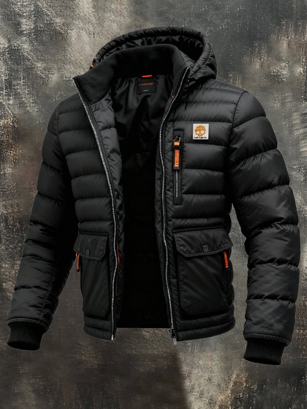 Jitendra - מעיל קפוצ'ון רטרו עם רוכסן