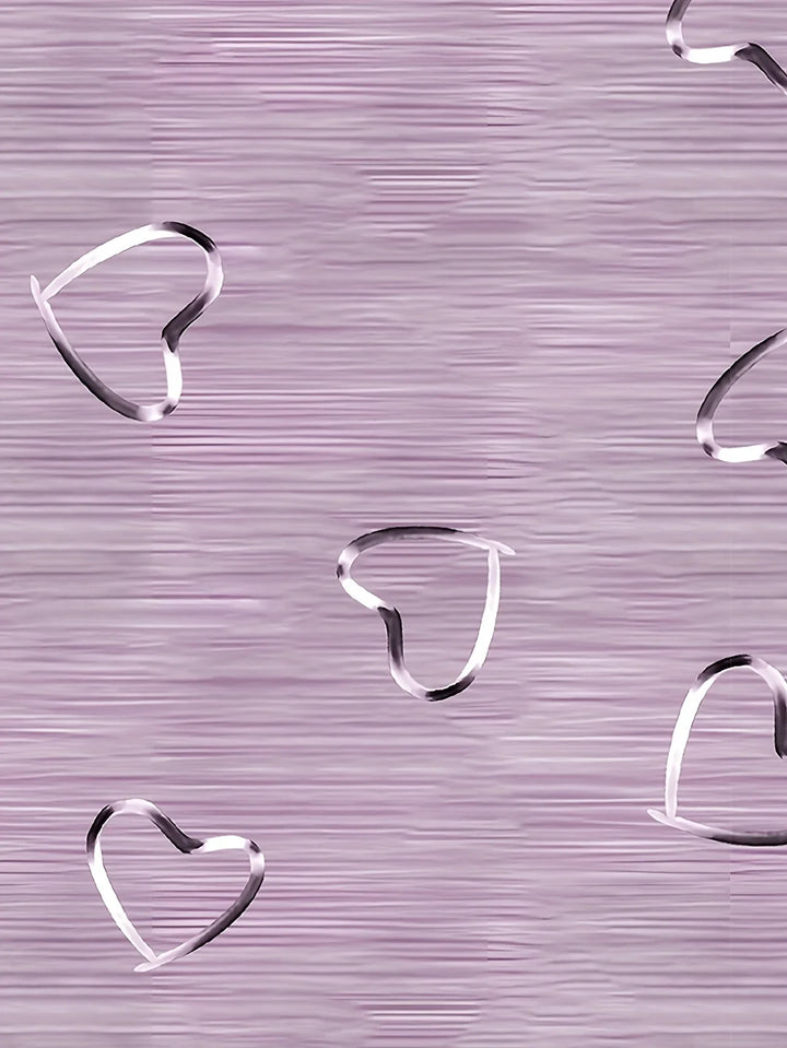 Emlyn - חולצת צווארון V אופנתית עם הדפס לבבות