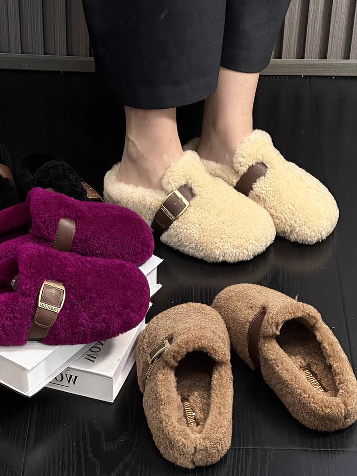 Zilvia - נעלי צמר כבשים חמות בסגנון פיות